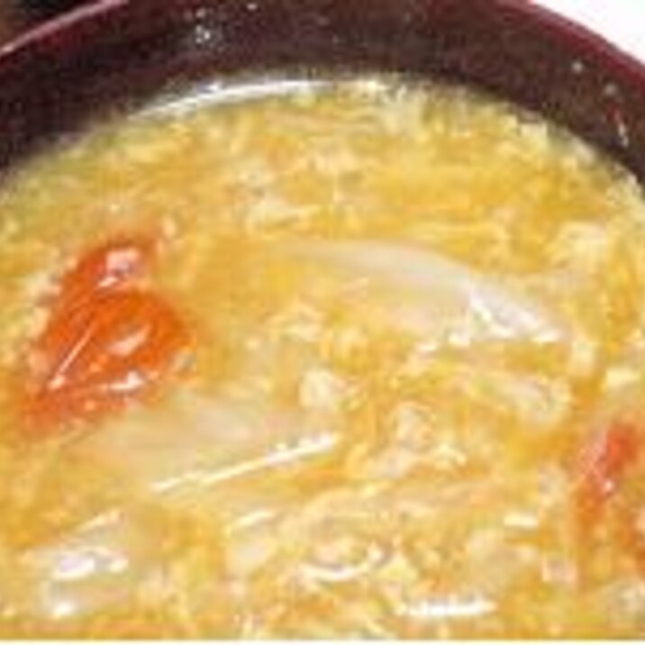 白菜トマト卵スープ（中華っぽい）